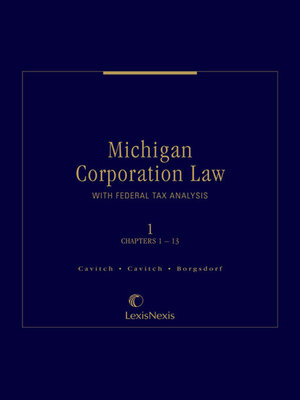 cover image of Michigan Corporation Law With Federal Tax Analysis